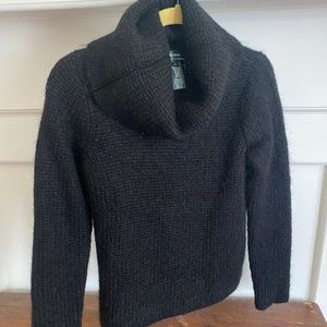 RALPH LAUREN } Mohair black cowl neck sweater, EUC/ mint, size S
